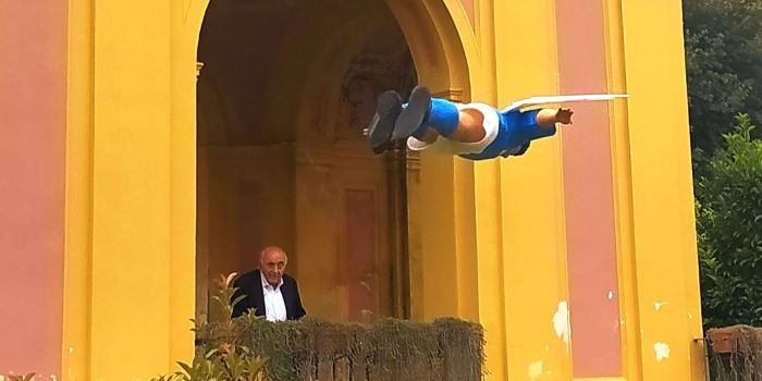 drone di maradona angelo vola napoli
