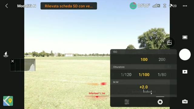 immagine di controllo esposizione ev per droni