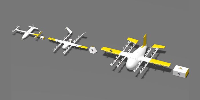 immagine di flotta droni delivery di wing