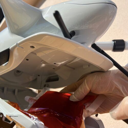 immagine di trasporto sacche sangue drone beluga