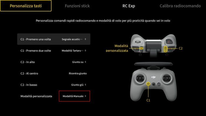 immagine di modalita personalizzata switch m