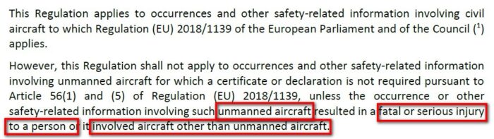 immagine di easa incident reporting