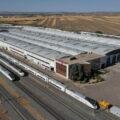 veduta aerea di ferrovia treni e sito renfe