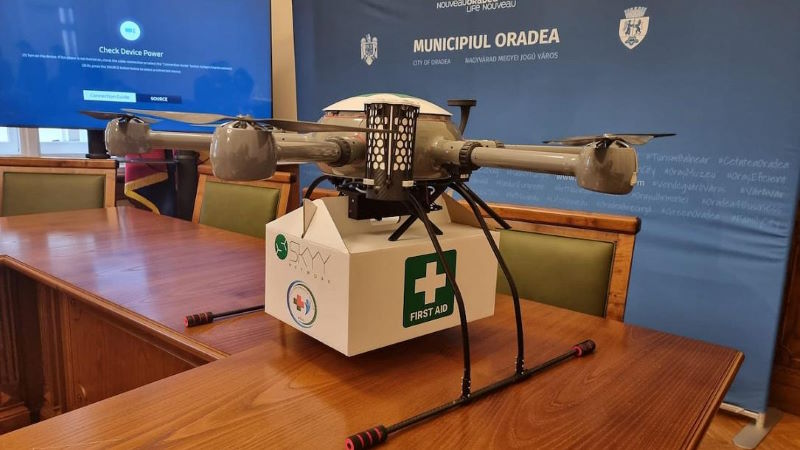 drone primo trasporto campioni biologici romania