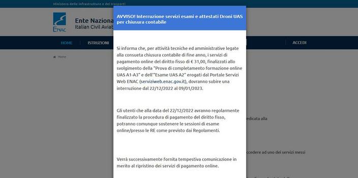 immagine di enac interruzione