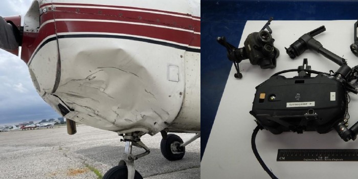 immagine di incidente drone aereo canada