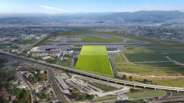 rendering della nuova versione aeroporto di peretola masterplan