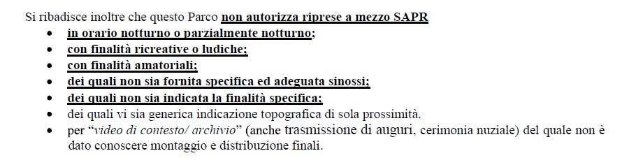 immagine di divieto riprese notturne