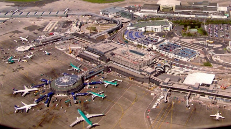 immagine di veduta aerea aeroporto di dublino