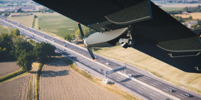 immagine di drone guardian celle solari