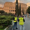 immagine di volo con drone su colosseo sequestro