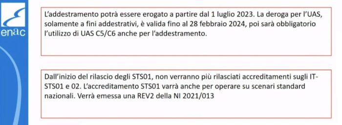 immagine di enac addestramento sts