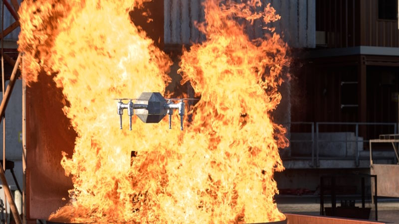 firedrone done resistente al calore incendi empa