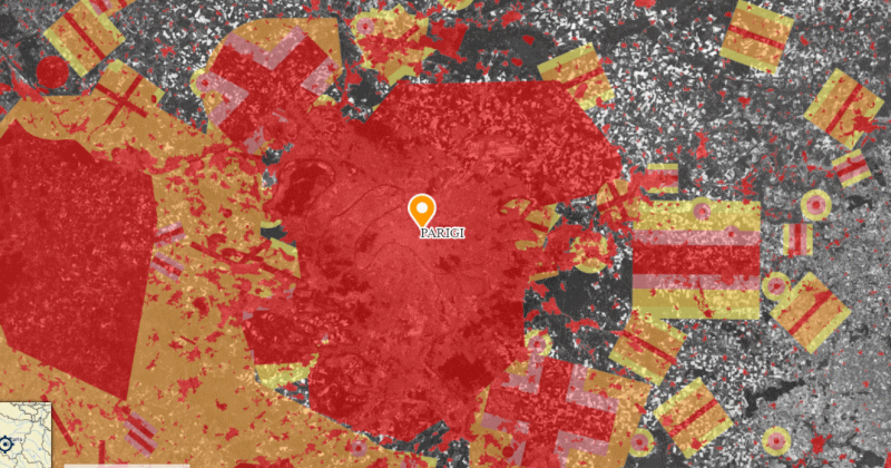 mappe volare coi droni a parigi