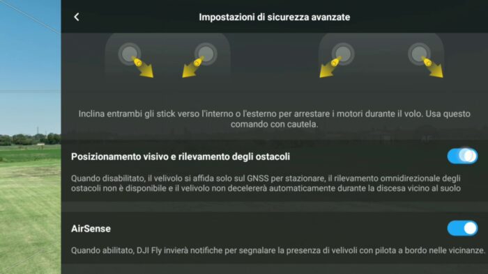 immagine di disabilitare sensori inferiori