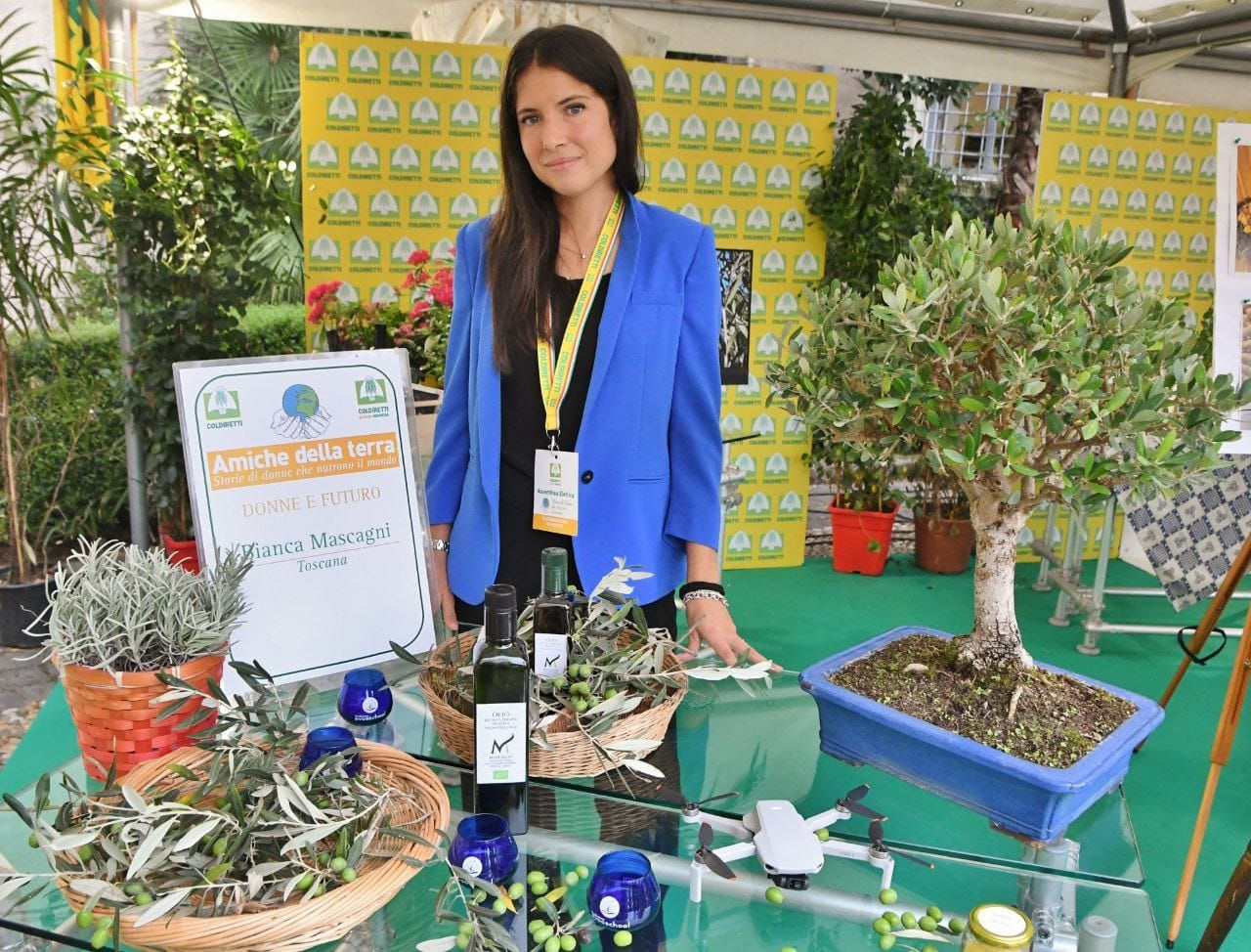 premio coldiretti bianca mascagni drone per impollinare gli olivi