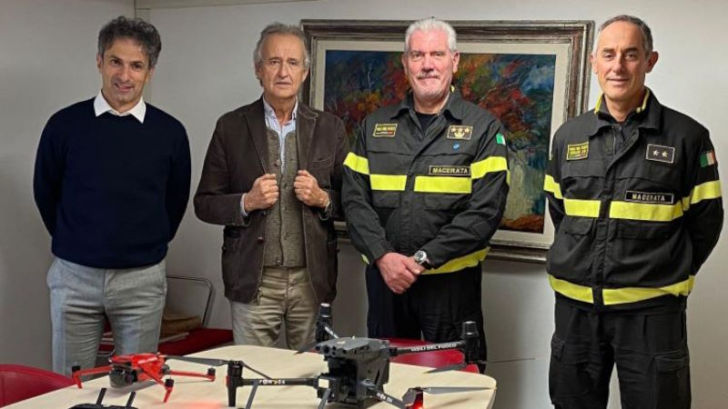 drone vigili del fuoco macerata