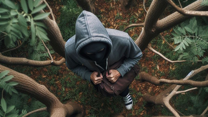 svizzera drone con termocamera scova ladro nel bosco