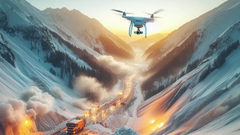 droni alaska per innescare valanghe controllate