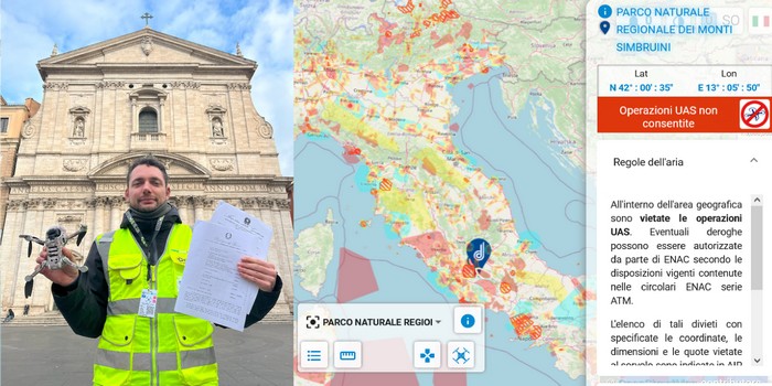 immagine di droni permessi zone rosse