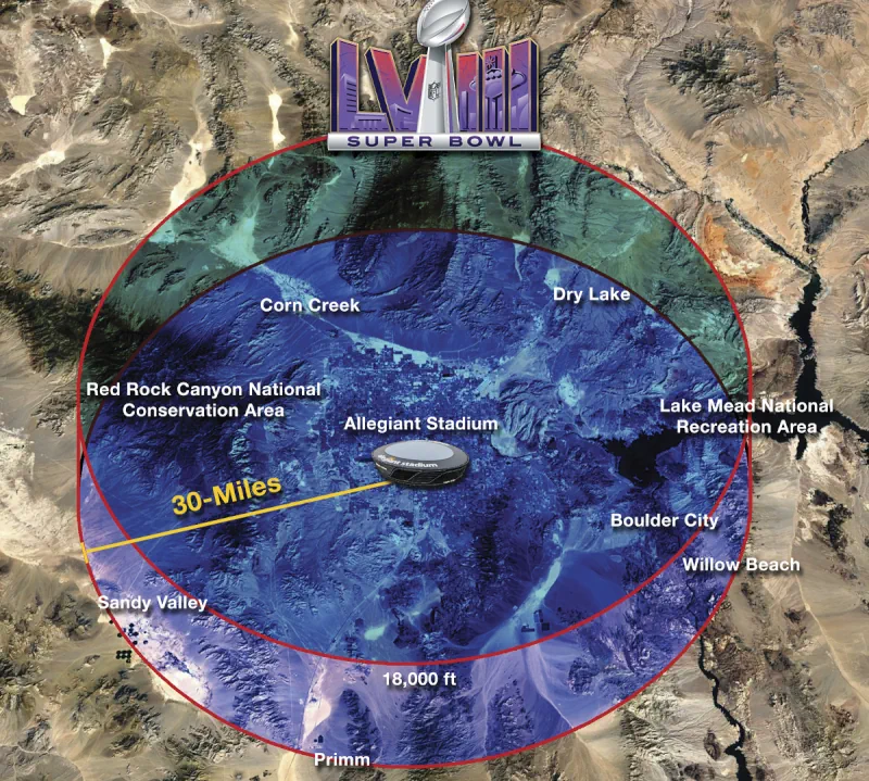 no fly zone super bowl 2024 faa