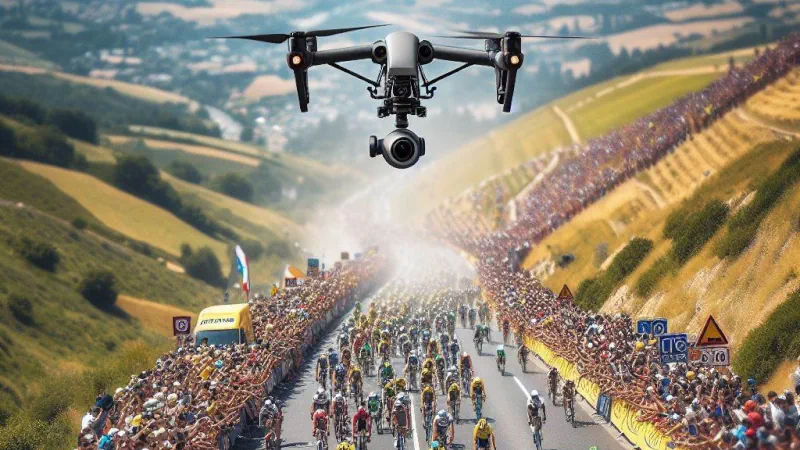 droni riprese tour de france 2024
