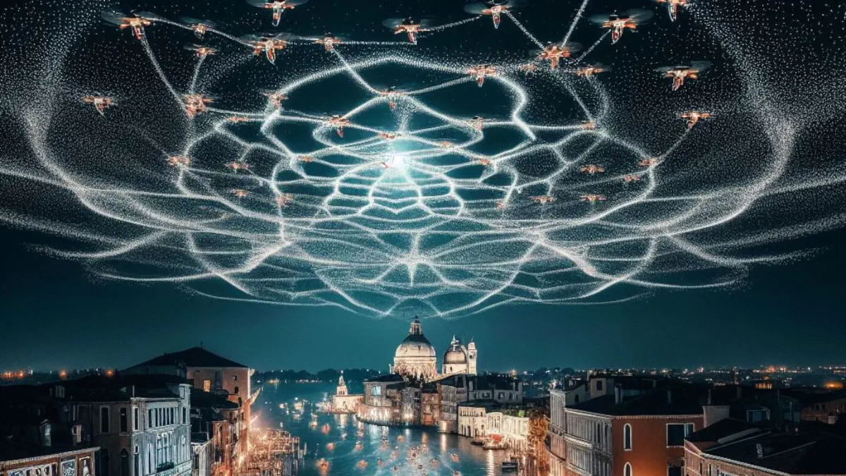 legambiente propone drone show al posto dei fuochi artificiali a venezia