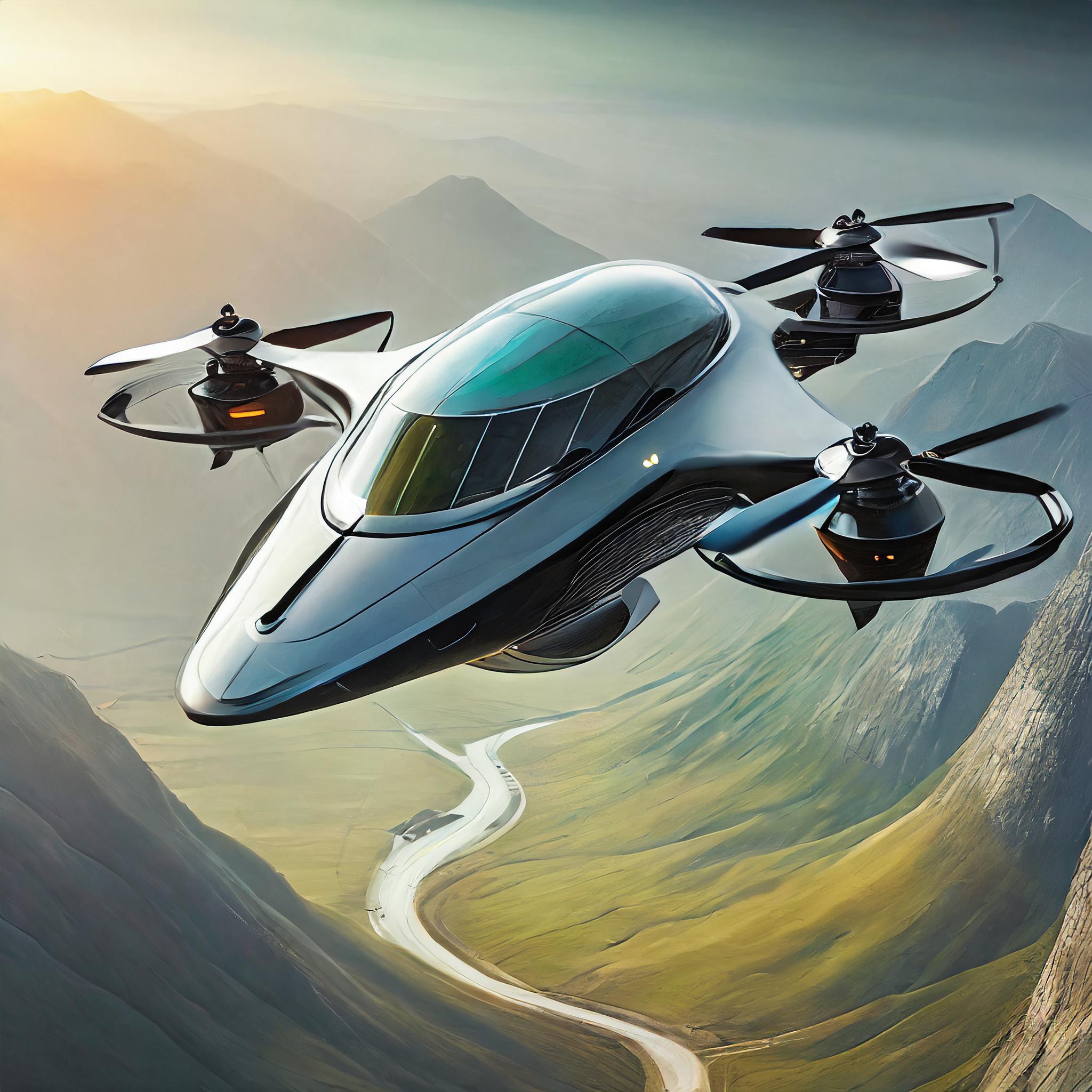 immagine di Firefly Drone a forma di disco volante incontra un aeroplano foto realistica 54666
