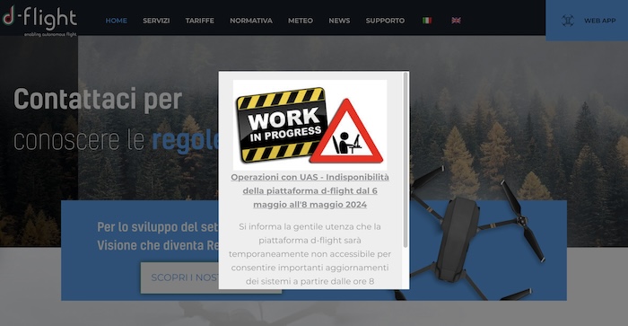 immagine di d flight sospende i servizi