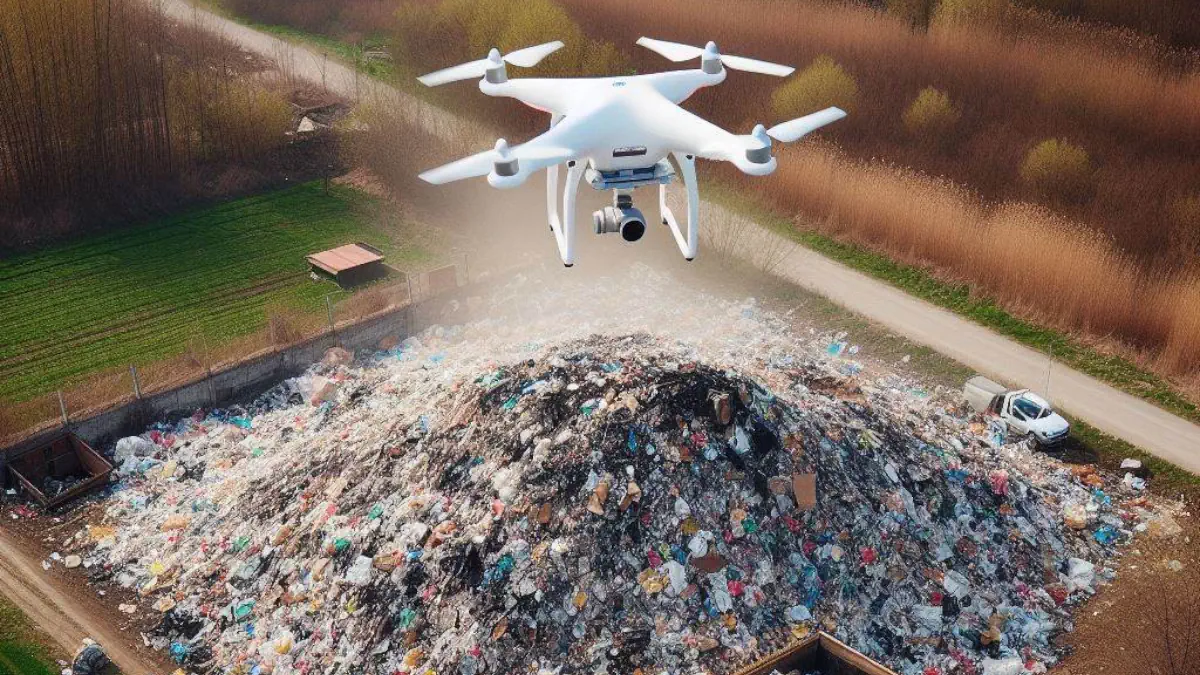 drone polizia locale scopre piccola discarica vicino monza