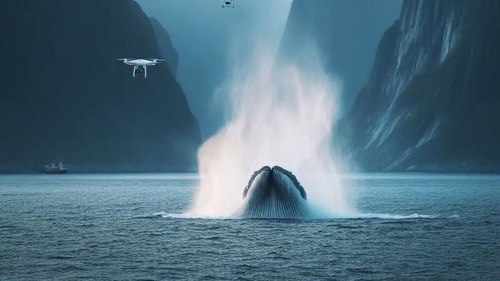 ricerca scientifica droni per analizzare il soffio delle balene
