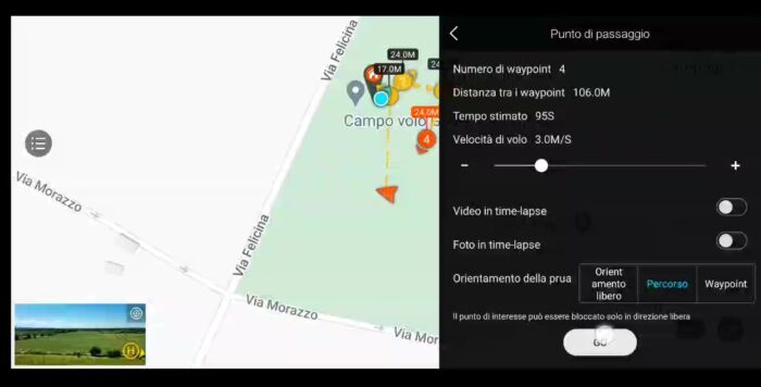 immagine di waypoint fimi mini 3