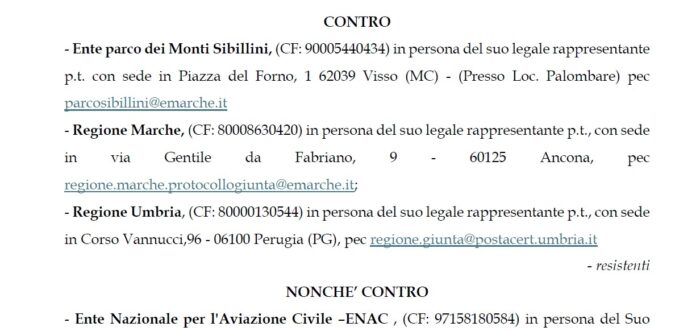 immagine di ricorso sibillini enac