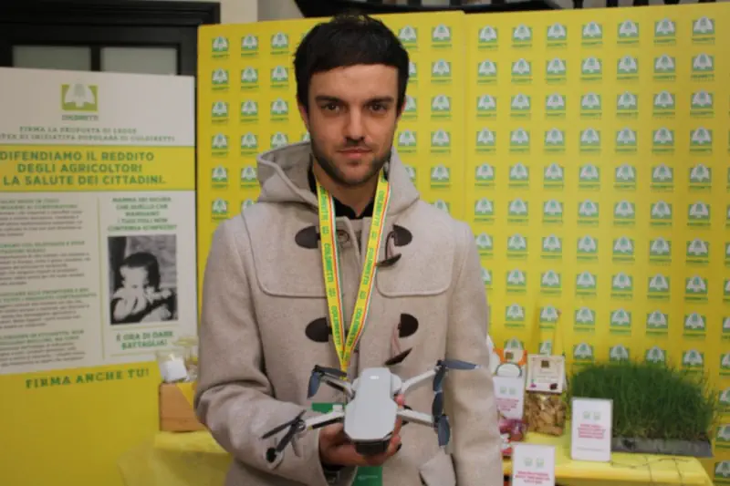 mattia lusini coldiretti oscar green agricoltore pilota di droni