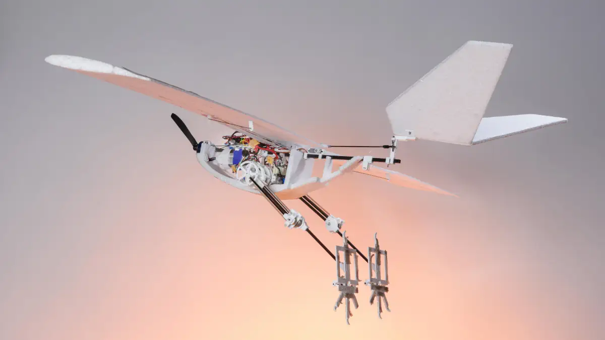 drone raven zampe pieghevoli robotiche decollo da fermo