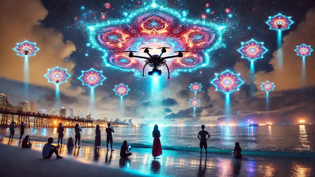 drone show natalizi pavia e reggio calabria