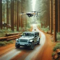 jeep brevetto drone abbinato per sicurezza auto