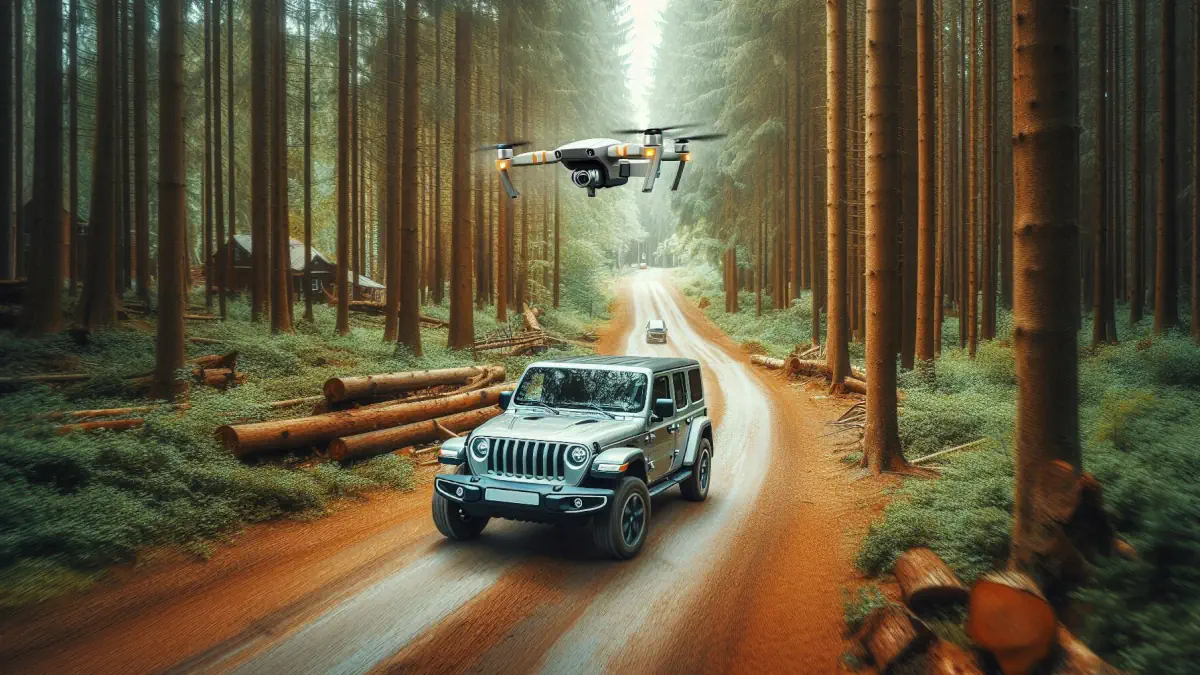 jeep brevetto drone abbinato per sicurezza auto