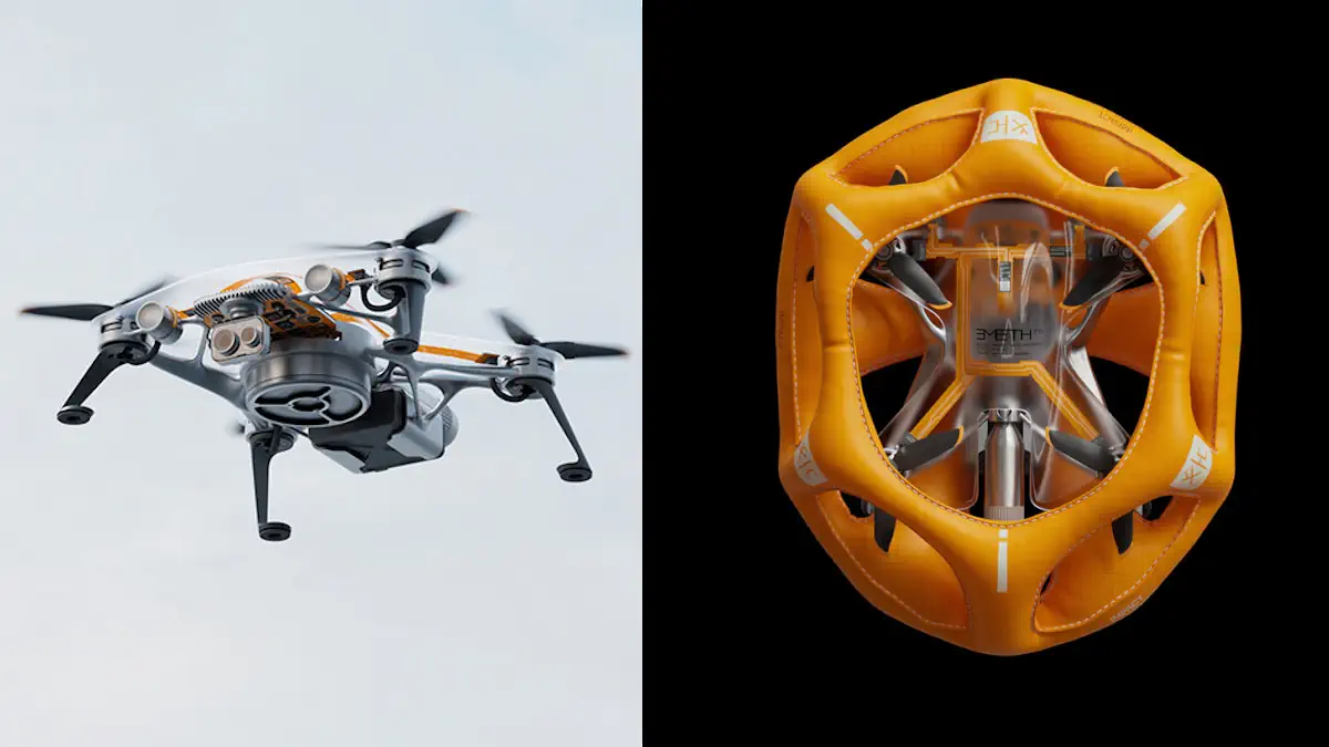 drone con airbag incorporato