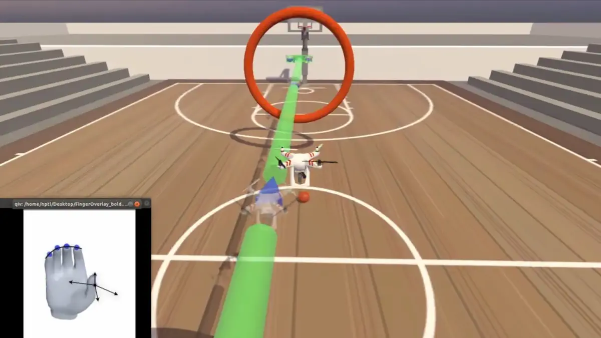 studio uomo con paralisi pilota drone virtuale simulatore