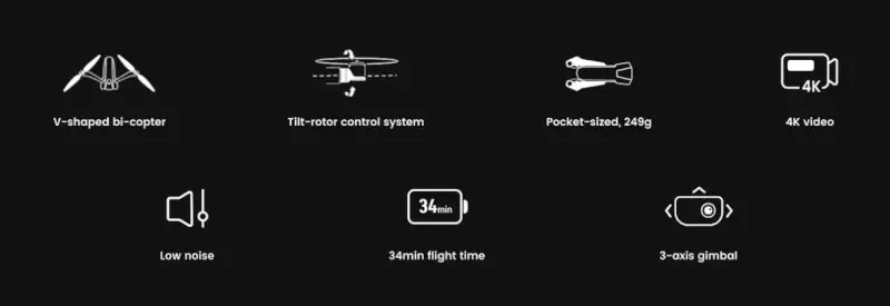 v-copter falcon mini caratteristiche tecniche