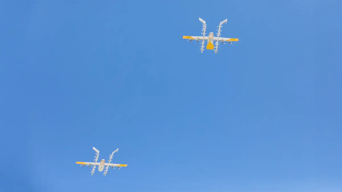 droni wing e flytrex utm volano insieme delivery nella stessa area