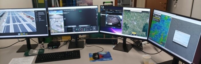 immagine di control room droni padova interporto