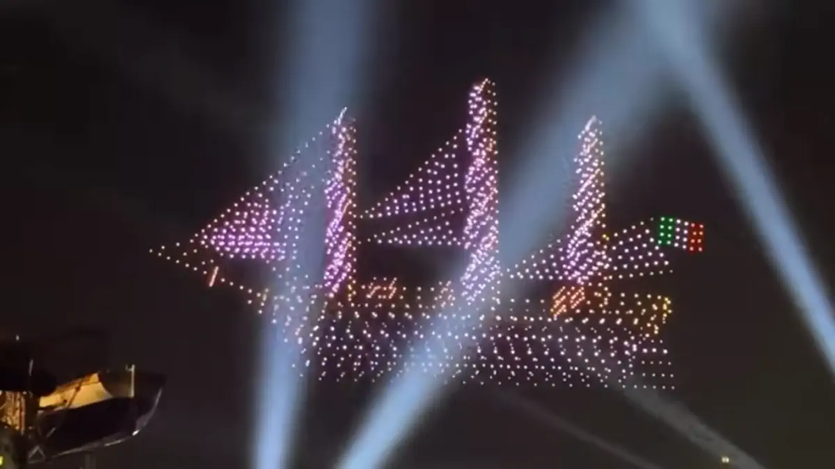 drone show genova 10.06.2025 festa della marina nave amerigo vespucci