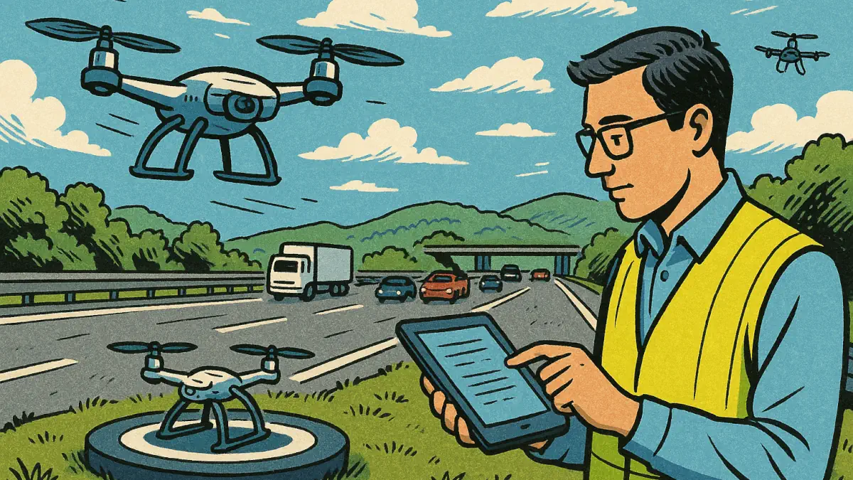 droni ia robot per la sicurezza autostradale italiana