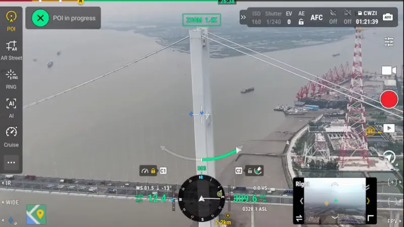 trasmissione video dji matrice 400