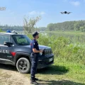 carabinieri tutela forestale di parma usano il drone per verificare stato dei fiumi