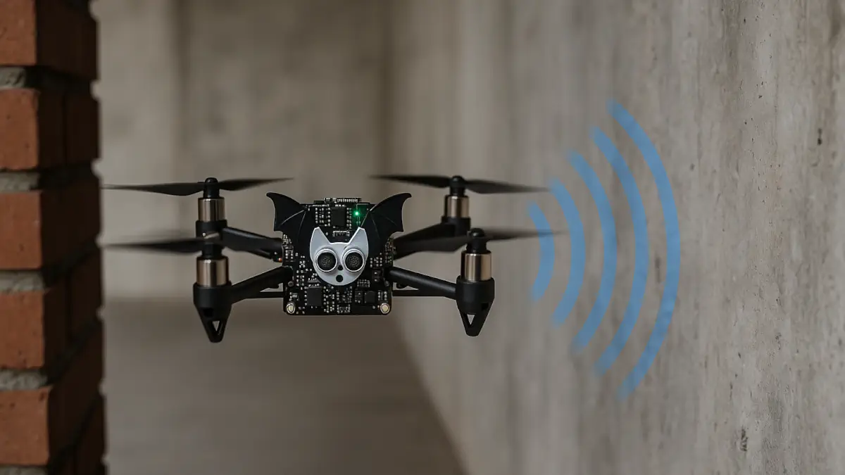 drone no gps e videocamera ma con eco localizzatore