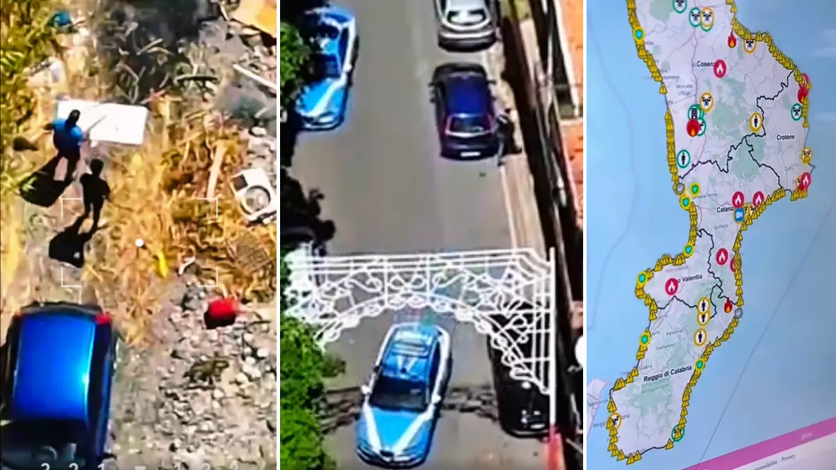 calabria droni operazione tolleranza zero beccano due incendiari