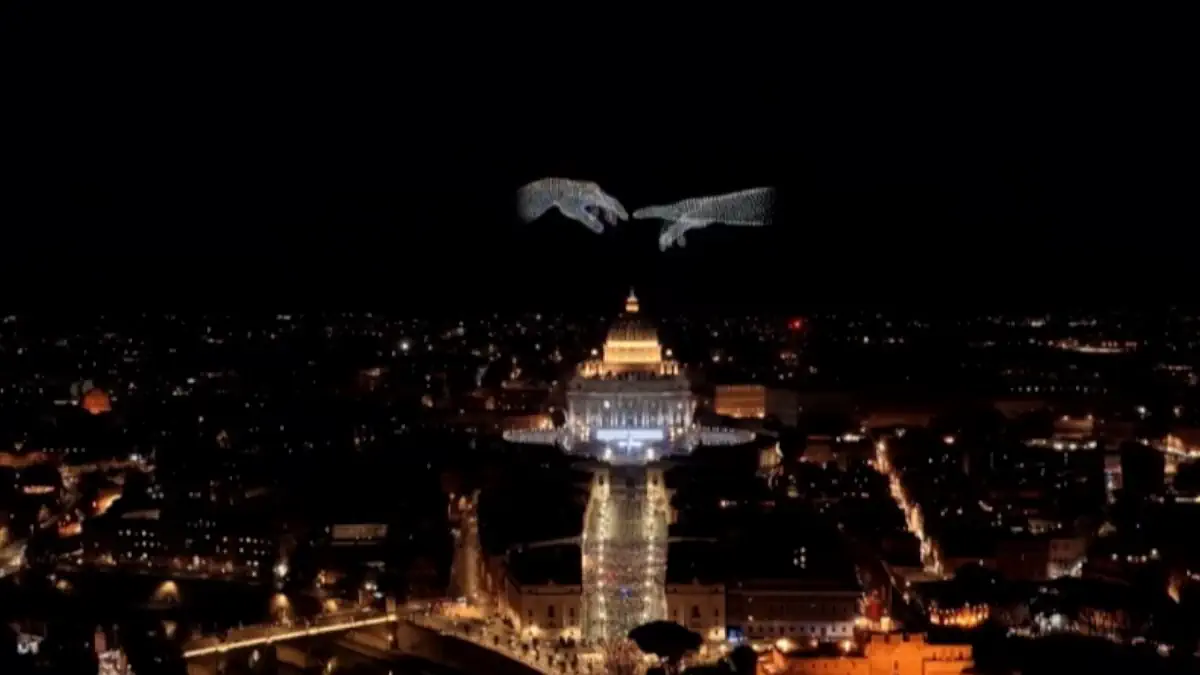 grace for the world drone show vaticano